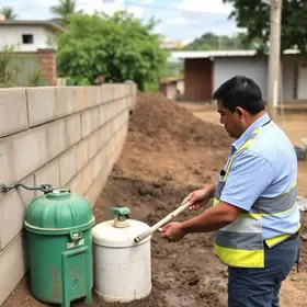obras de saneamento em Caieiras