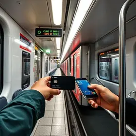 pagamento com cartão de crédito em linhas de trem