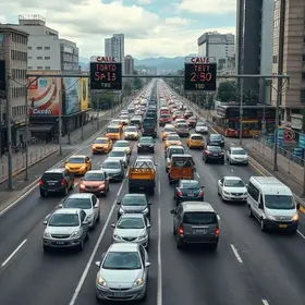 congestionamento em São Paulo