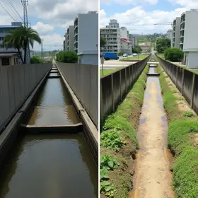 água tratada e esgoto em São Paulo