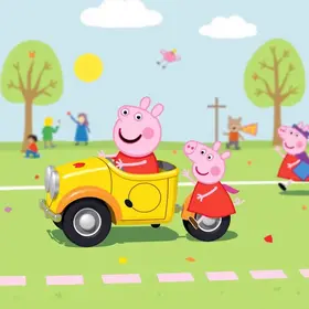 corrida infantil da Peppa Pig