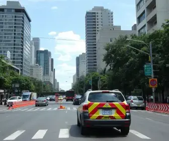 bloqueio parcial Rua José Braz